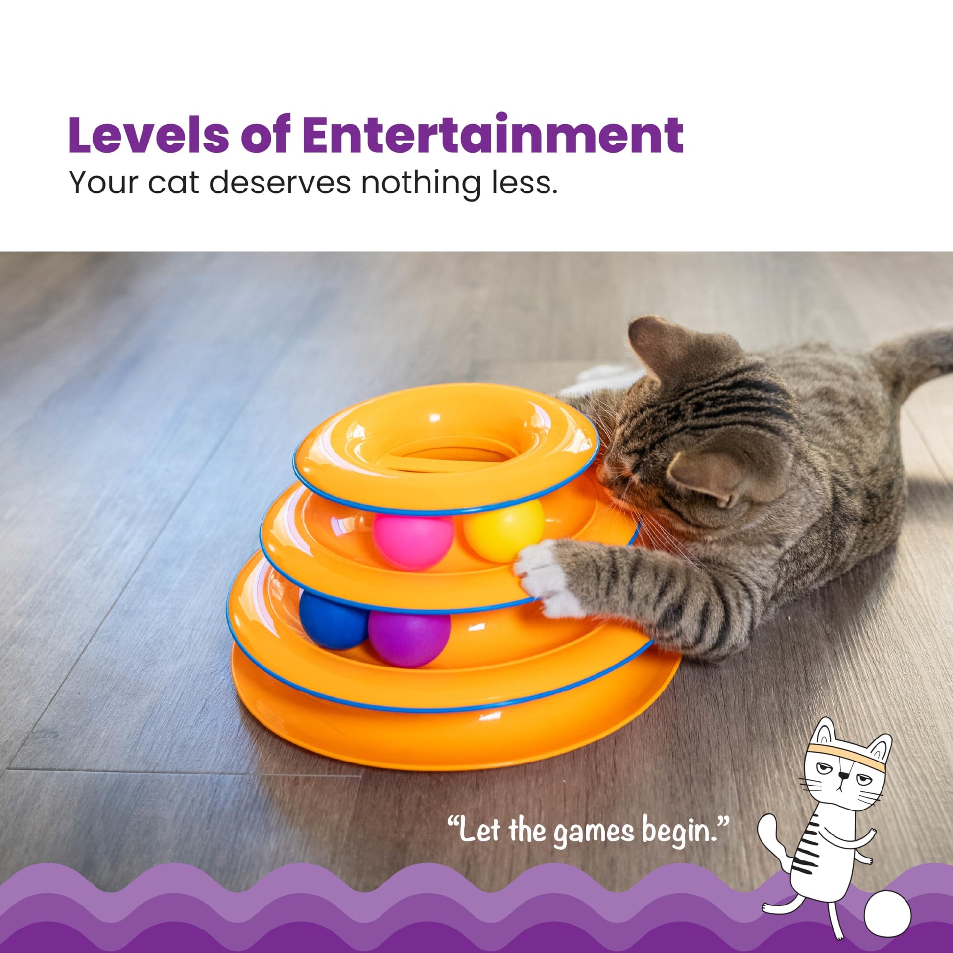 Catstages Tower of Tracks Interactive Cat Toy. Chosen for real quality, fits naturally into modern