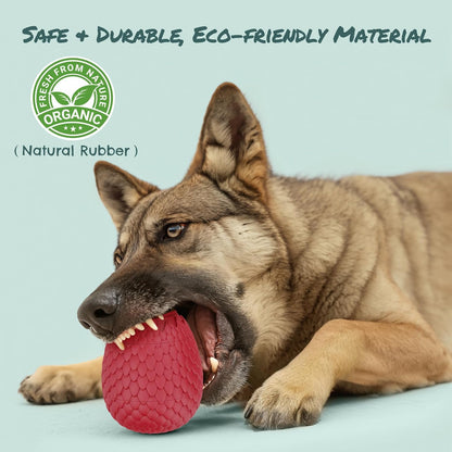 Enrichment Frozen Treat Toy for Dogs - 2-in-1 Dog Licking Toy & Dispensing Dog Puzzle Toy, Fillable Rubber Interactive Toy, Keeps Them Busy, Reduces Anxiety, Safe & Easy to Clean Red