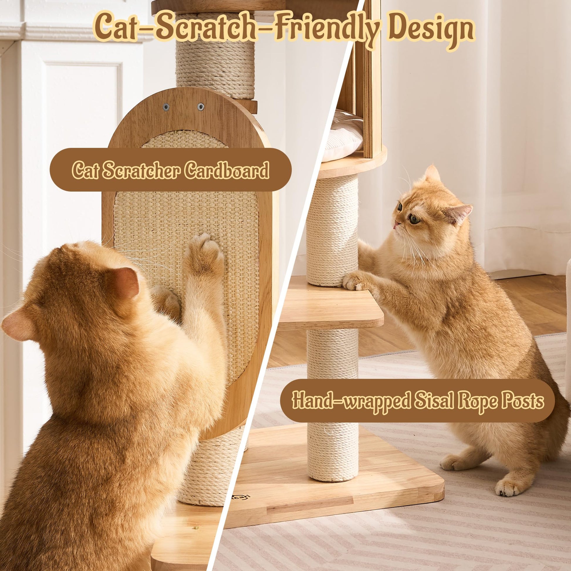 Kicari 50" Modern Cat Tree for Indoor Cats Small to. Chosen for real quality, fits naturally into