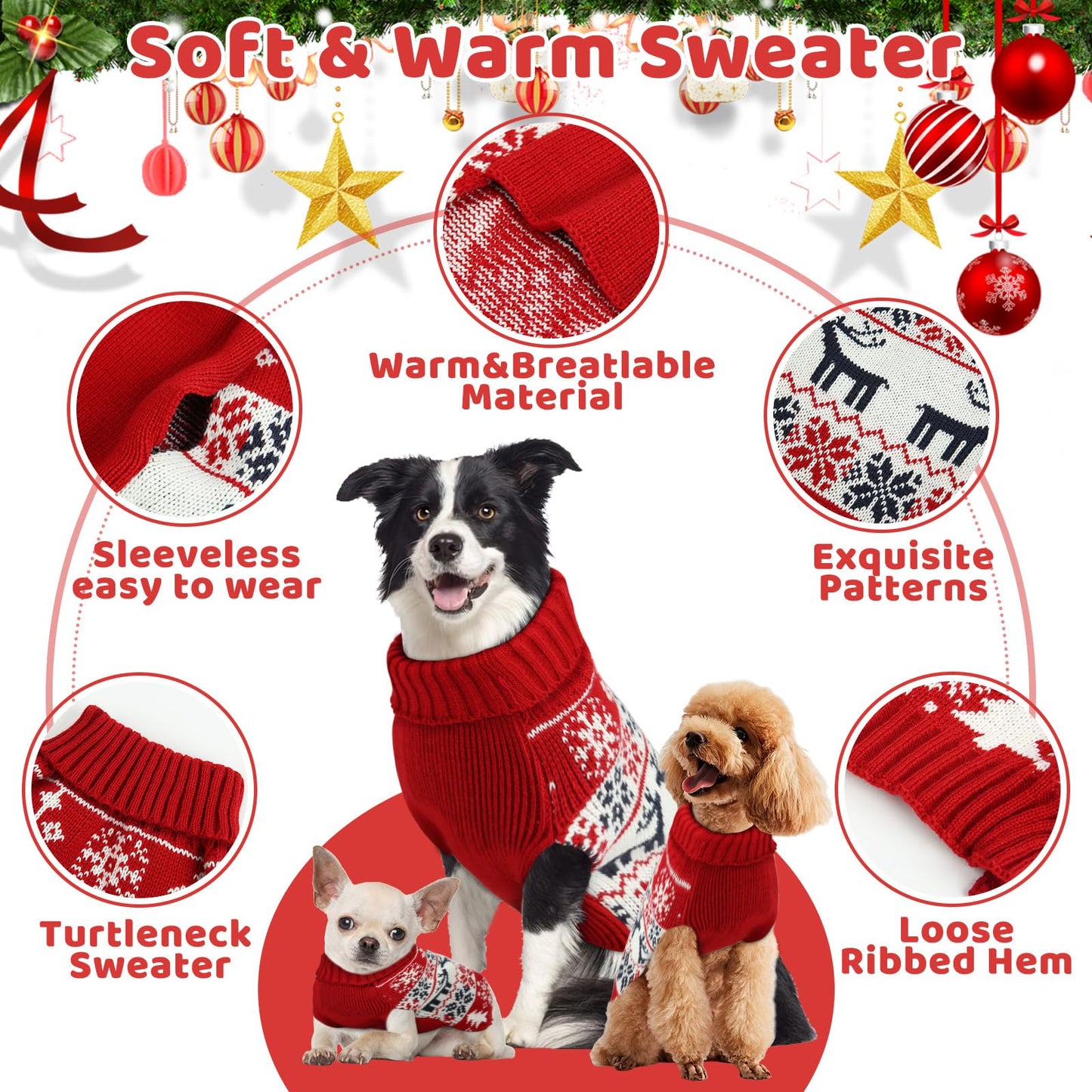 Christmas Dog Sweaters for Small Medium Large Dogs and. Chosen for real quality, fits naturally