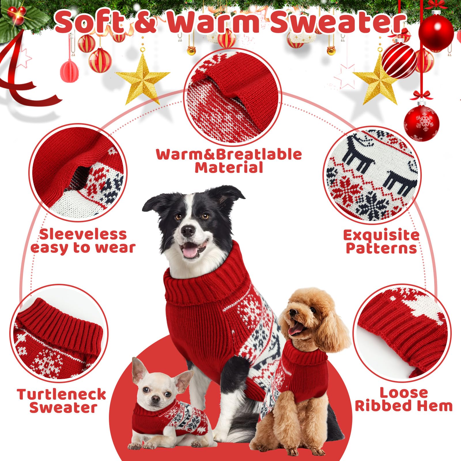 Christmas Dog Sweaters for Small Medium Large Dogs and. Chosen for real quality, fits naturally