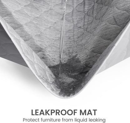 Cozy Bliss Leakproof Cooling Blanket for Large Dogs – Q-Max>0.4, Durable & Washable Dog Cooling Mat for Hot Weather, Soft Pet Throw & Couch Protector for Dogs & Cats, 40x60 Inch, Heather Silver Grey