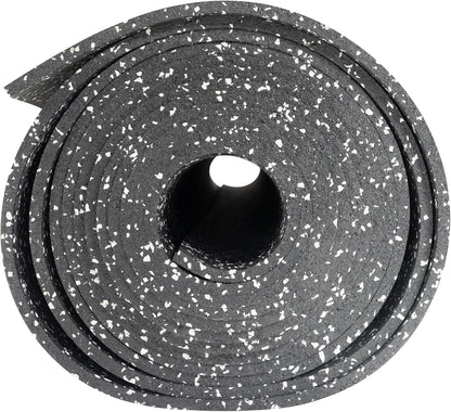 Playsafer Genaflex Rubber Gym Floor Mat, Heavy Duty Commercial Protective Gym Flooring Roll - 8mm Thick (10% Grey, 4' X 10')