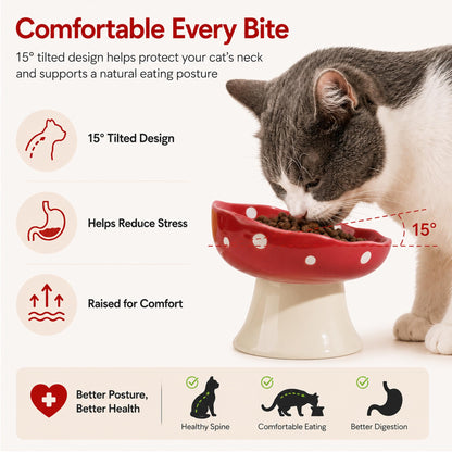 Red Mushroom Cat Bowl. Chosen for real quality, fits naturally into modern pet homes.