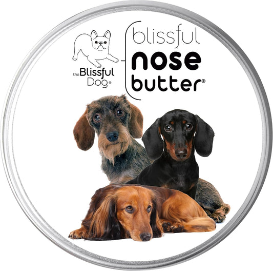 The Blissful Dog Daschund Nose Butter for Dry, Cracked Skin, Lick-Safe Dog Nose Balm with