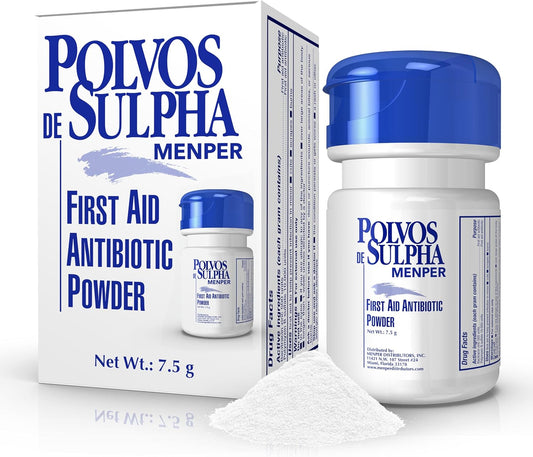 Polvos de Sulpha First Aid Antibiotic Powder 7.5 mg