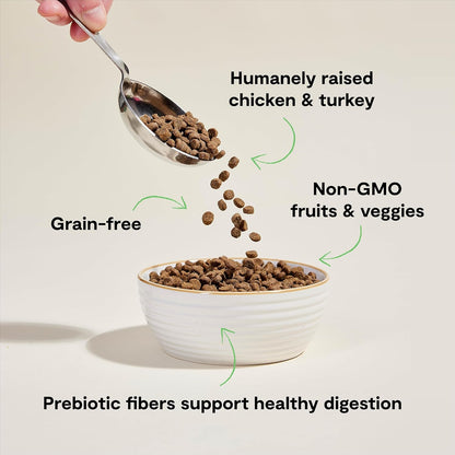 Open Farm, Grain Free Dry Cat Food, High-Protein Kibble for a Complete & Balanced Diet, Non-GMO Fruits & Vegetables, Prebiotic Fibers to Support Digestion, Homestead Turkey & Chicken Recipe, 4lb Bag