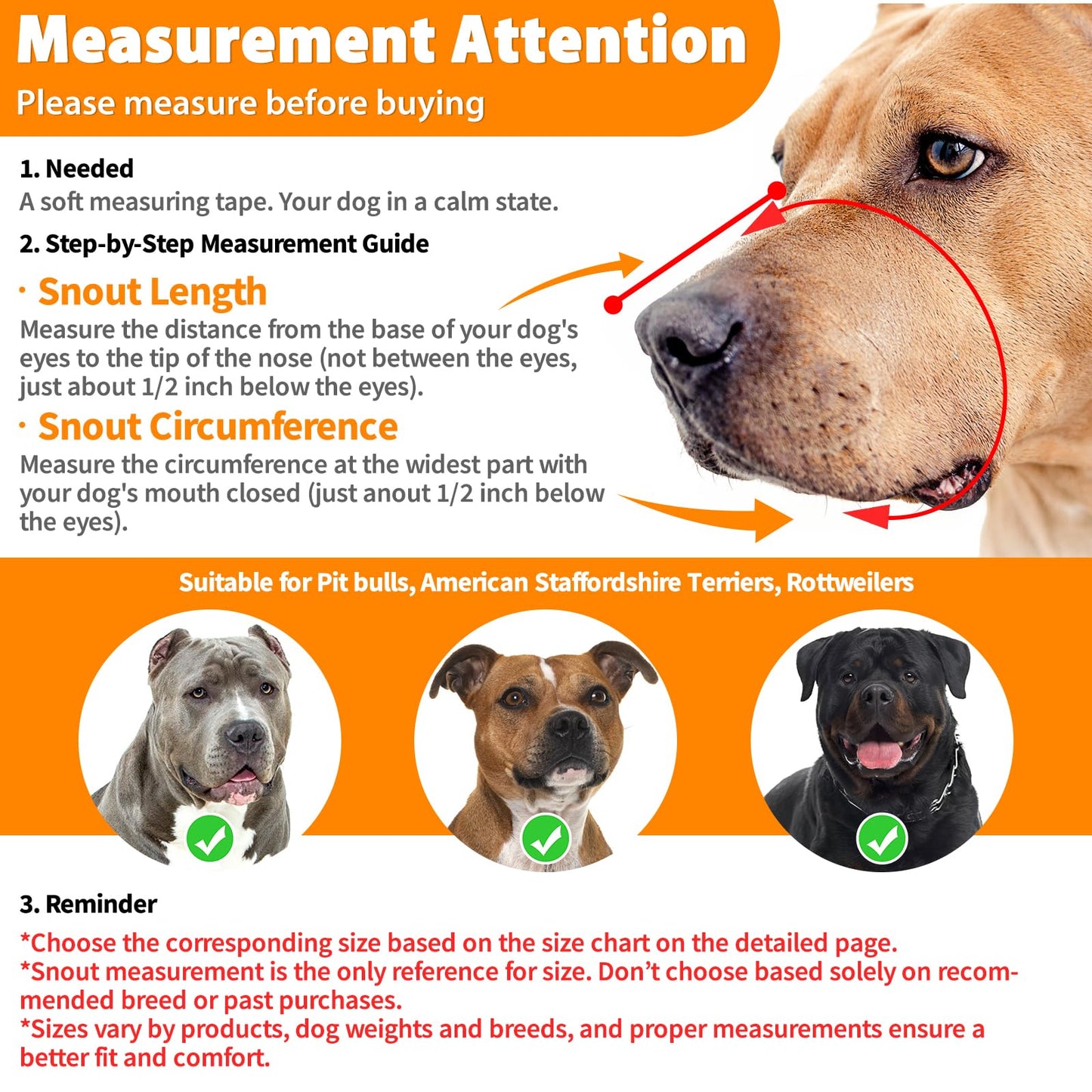 Mayerzon Pitbull Dog Muzzle for Large Medium Dogs. Chosen for real quality, fits naturally into