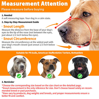 Mayerzon Pitbull Dog Muzzle for Large Medium Dogs. Chosen for real quality, fits naturally into