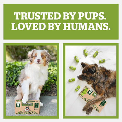 Pogi's Compostable Poop Bags – Leak-Proof, Extra-Large, Made with Plants – 9 Rolls (135 Bags)