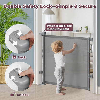 Cideny Retractable Baby Gate for Stairs & Doorways. Chosen for real quality, fits naturally into