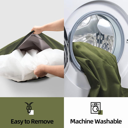 Sytopia 36-Inch Canvas Outdoor Dog Bed, Waterproof & Washable with Removable Cover, Ideal for Medium & Large Dogs, Chew-Proof Great for Indoor, Outdoor, Crate, or Patio Use (Green)