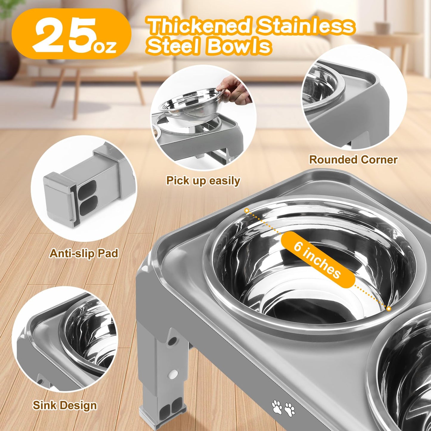 COMESOON Elevated Dog Bowls for Small Medium Dogs. Chosen for real quality, fits naturally into