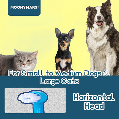 Small Dog Toothbrush, Cat & Puppy Tooth Brushing Kit, Mini Head Teeth Brush for Kitten & Tiny Pet, Doggy Toothbrushes Deep Dental Cleaning, 2 PCS - Blue