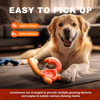 Dog Chew Toy for Aggressive Chewers – Durable Nylon Material, Tough Interactive Dog Toy for Large and Medium Dogs, Perfect for Teeth Cleaning and Gum Health, Christmas Birthday Gifts for Dogs