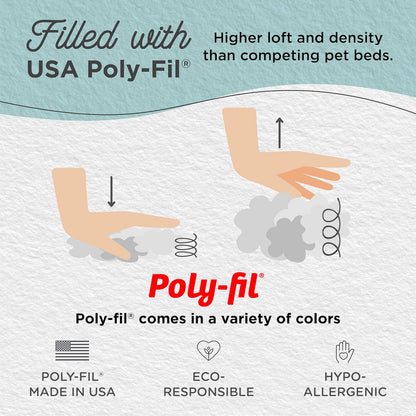 Best Friends by Sheri Original Calming Donut Dog and Cat Bed, Shag Faux Fur, Frost Gray, (36in x 36in) - Anxiety Relief for Pets Up to 100 lbs