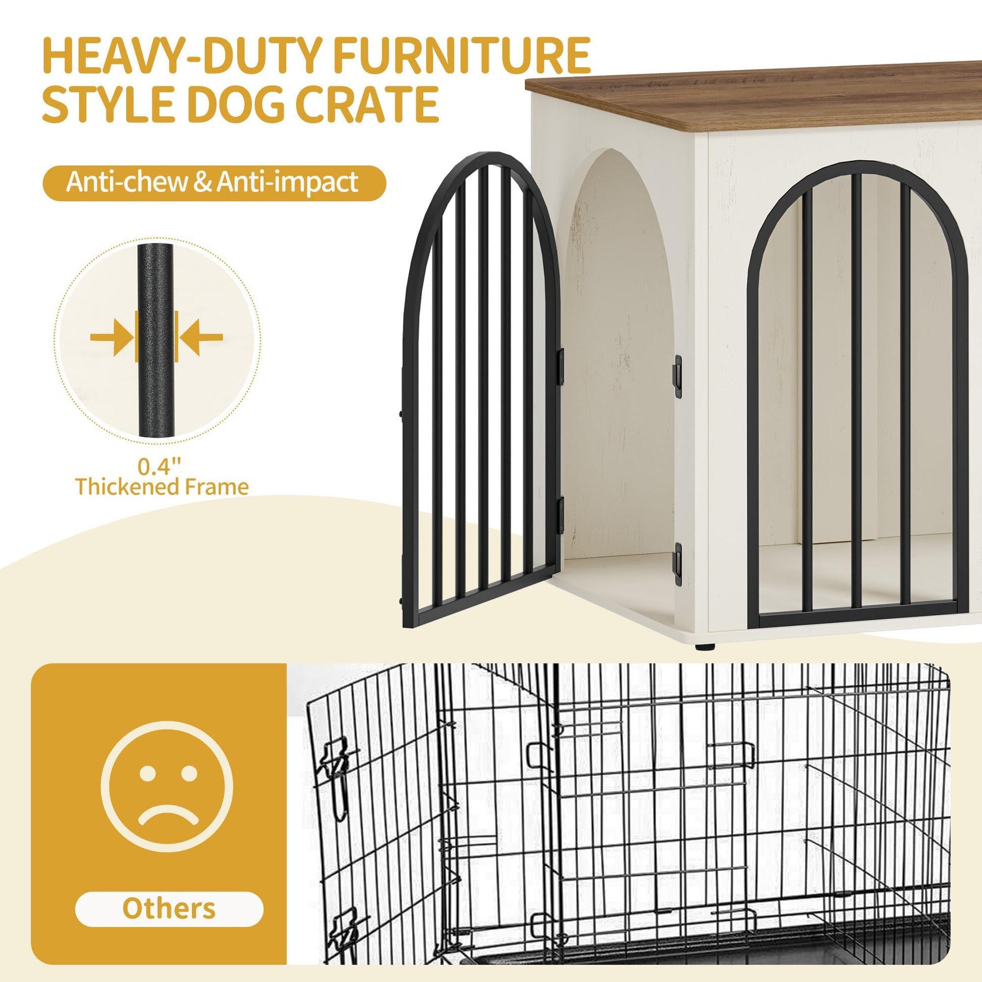 Hzuaneri 26.8'' Dog Crate Furniture. Chosen for real quality, fits naturally into modern pet homes.