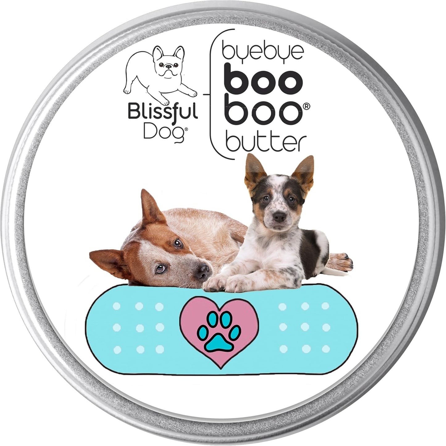 The Blissful Dog 8 oz TIN AUSTRAILIAN Cattle Dog Booboo Butter