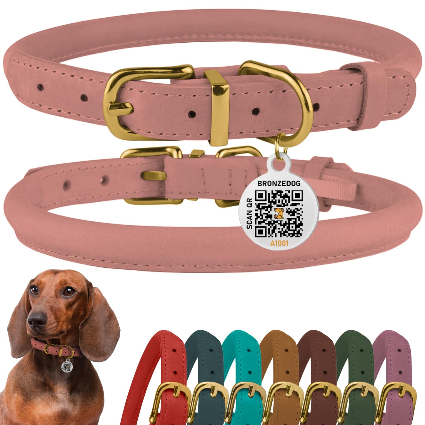 BronzeDog Rolled Leather Dog Collar. Chosen for real quality, fits naturally into modern pet homes.