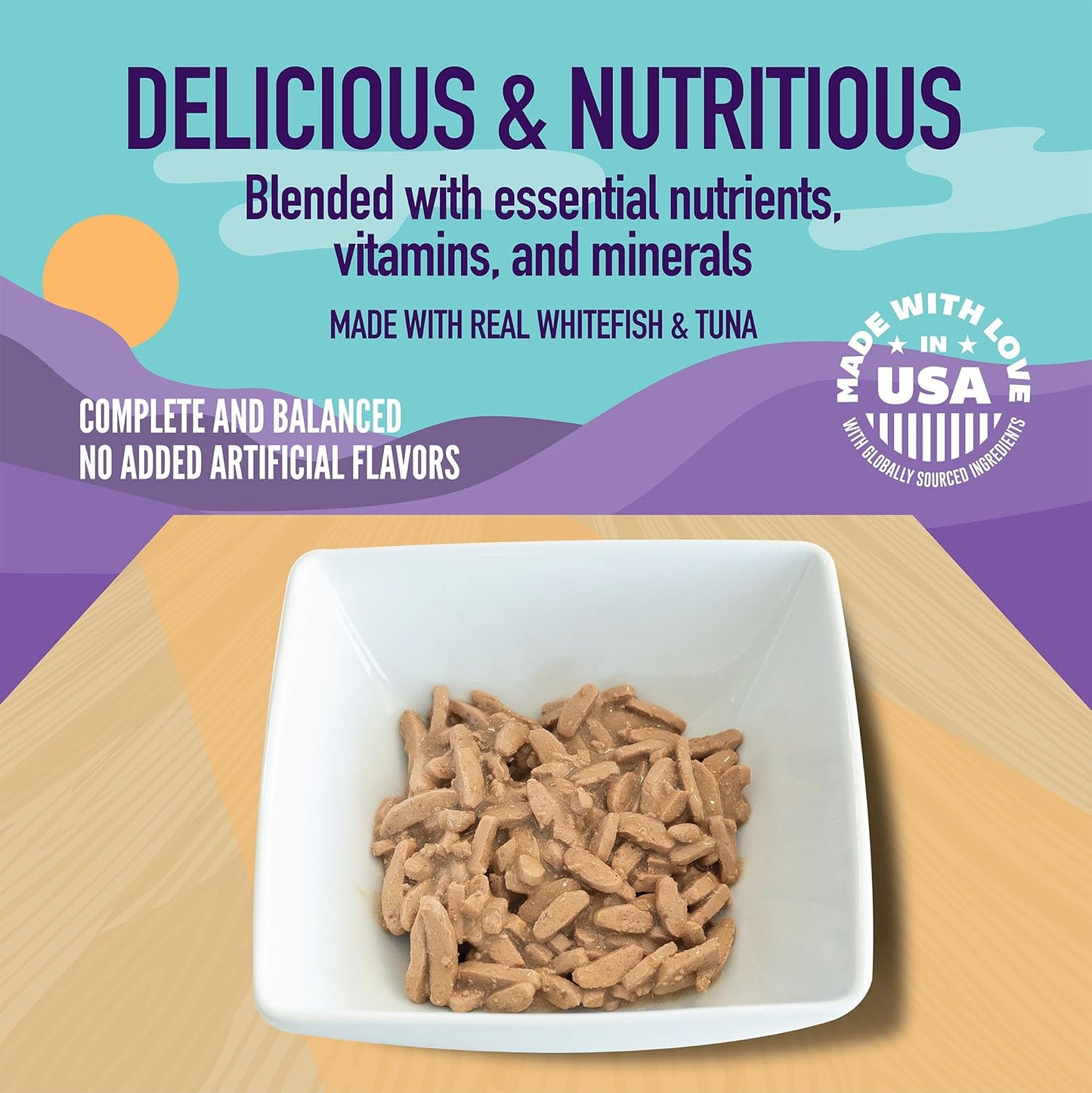 A Strong Heart Canned Wet Cat Food, Shreds with Ocean Whitefish & Tuna - 5.5 oz Cans (Pack of 24), Made in The USA with Real Ocean Whitefish & Tuna