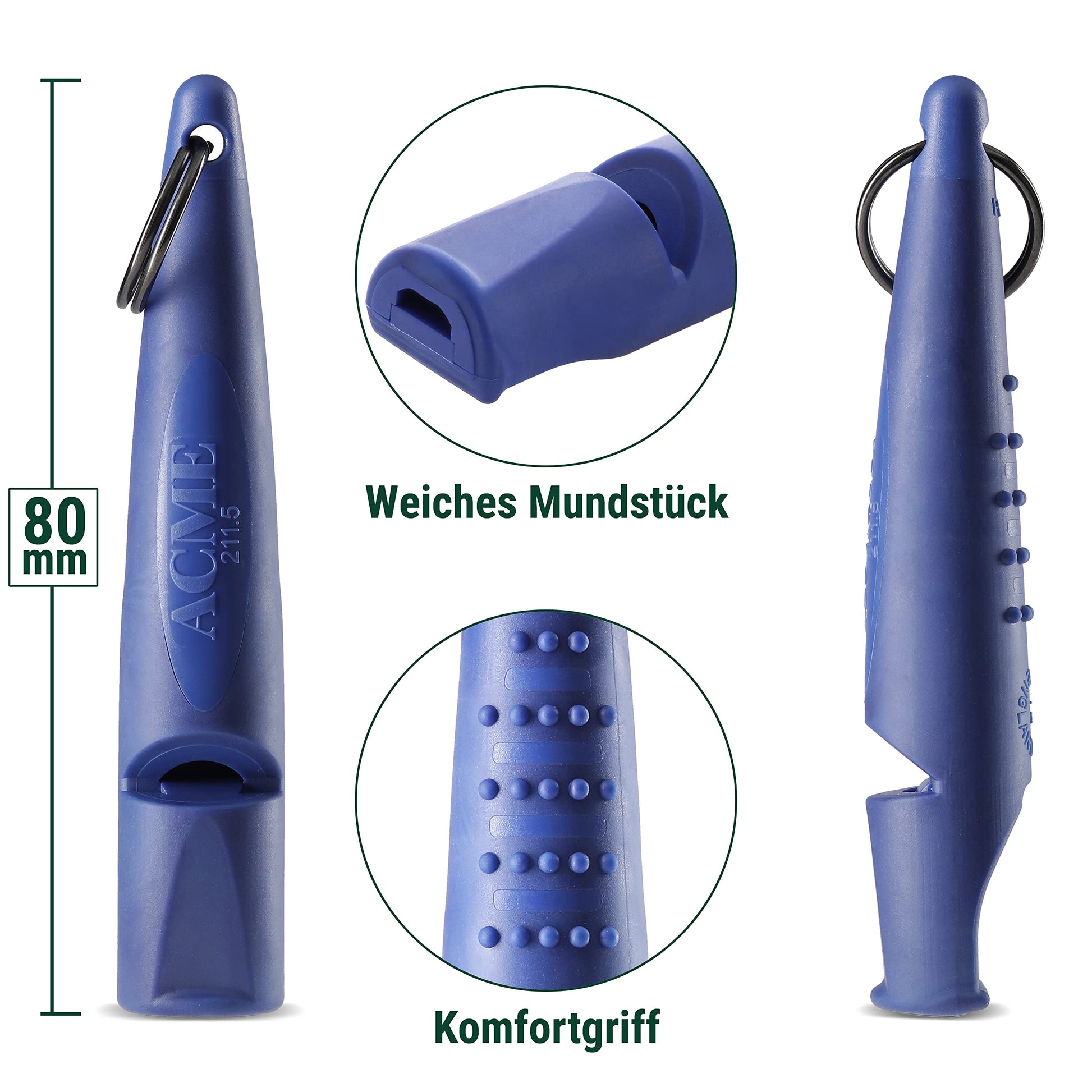 ACME Alpha 211.5 Professional Dog Training Whistle. Chosen for real quality, fits naturally into