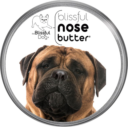 The Blissful Dog Bullmastiff Nose Butter for Dry, Cracked Skin, Lick-Safe Dog Nose Balm with Moisturizing Shea Butter, Almond, Olive, and Essential Oils, Pet Supplies, Uncented, 1 oz.
