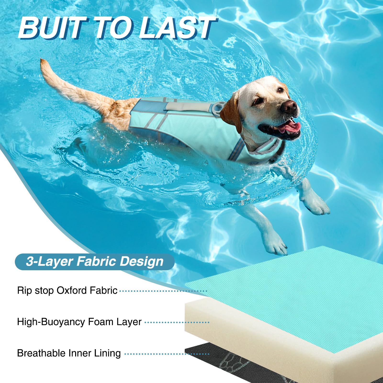 VIVAGLORY Dog Life Vest Sports Style Dog Swim Vest. Chosen for real quality, fits naturally into
