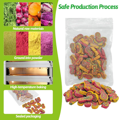 Fhiny Rabbit Chew Toys Mixed Forage Beetroot Carrot and Pumpkin Bunny Treats for Hamsters Guinea Pigs Chinchillas and Other Small Rodents Teeth Grinding (0.57lb/260g)