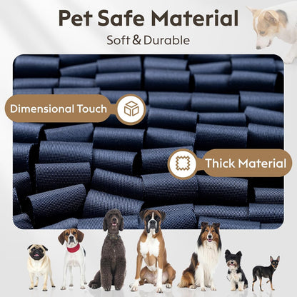 Snuffle Mat for Dogs, Dog Puzzle Mat, Interactive Dog Toys for Enrichment,Sniff Mats with Non-Slip Backing,Suitable for Breeds and Sizes of Dogs (Navy, 17" X 15")