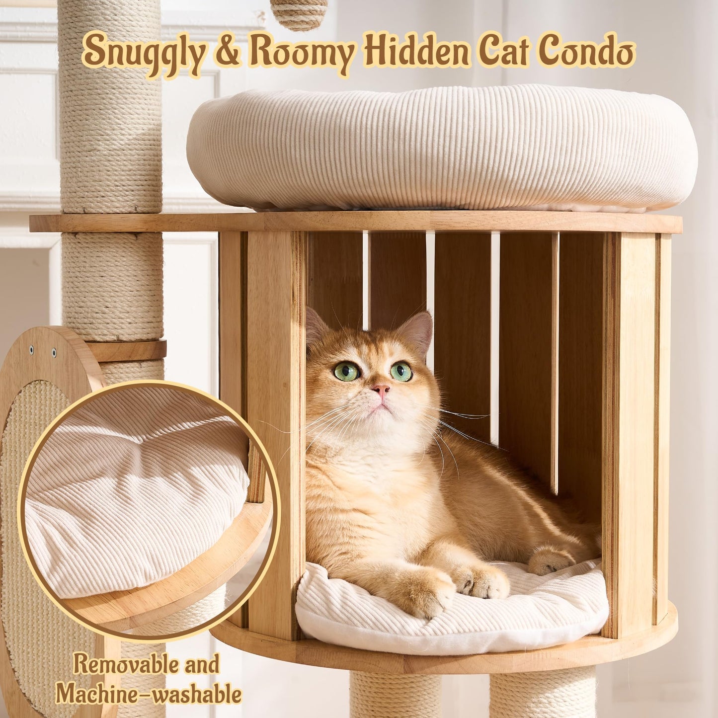 Kicari 50" Modern Cat Tree for Indoor Cats Small to. Chosen for real quality, fits naturally into