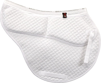 ECP Equine Comfort Products All-Purpose Contoured Correction Saddle Pad with Adjustable Memory Foam Inserts for Custom Support, Non-Slip, Shock Absorbing, 22” Spine, 19.5” Drop