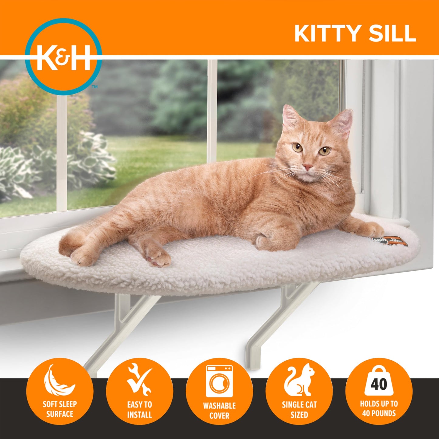 K&H Cat Window Perch Kitty Sill. Chosen for real quality, fits naturally into modern pet homes.