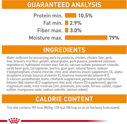 Royal Canin Feline Care Nutrition Hair & Skin Care Loaf in Sauce Canned Cat Food, 5.1 oz can (24-count)