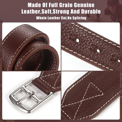 Jeereal Stability Stirrup Leathers with Strong Nylon Core for Equestrian Riding Wide Body English Stirrup Leathers