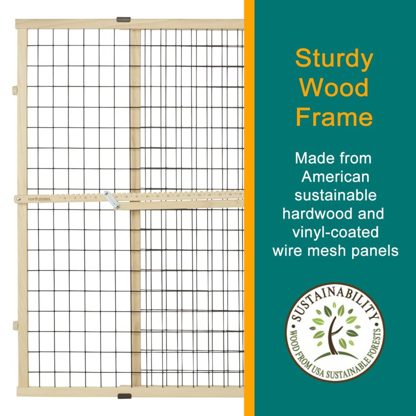 MYPET Wire Mesh Dog Gate: 29.5". Chosen for real quality, fits naturally into modern pet homes.