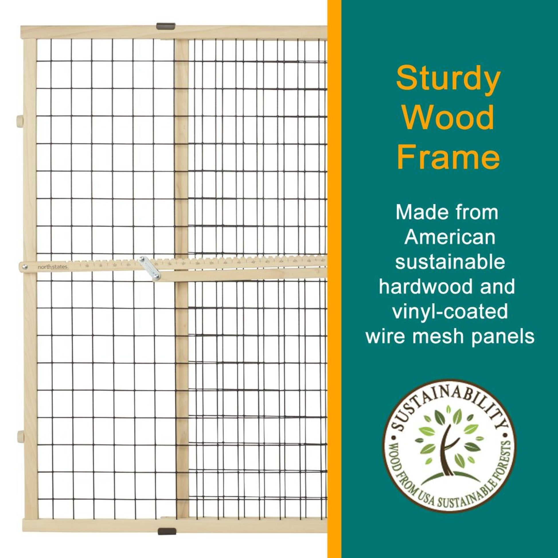 MYPET Wire Mesh Dog Gate: 29.5". Chosen for real quality, fits naturally into modern pet homes.