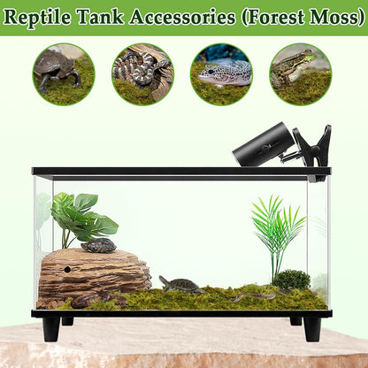 Halatool 1.1LB Natural Sphagnum Moss for Reptiles- 25QT Green Live Moss for Terrarium Plants Long Fiber Reptile Moss for Leopard Gecko Snake Hamsters Tortoises Frogs Lizards Salamanders