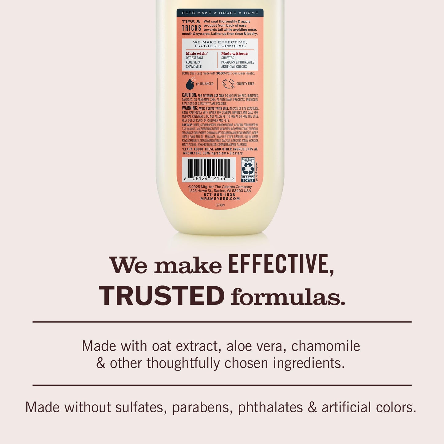 MRS. MEYER'S Clean Day 3 in 1 Dog Shampoo. Chosen for real quality, fits naturally into modern pet