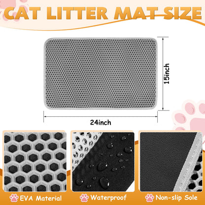 Kozvva Cat Litter Mat 24"x15". Chosen for real quality, fits naturally into modern pet homes.