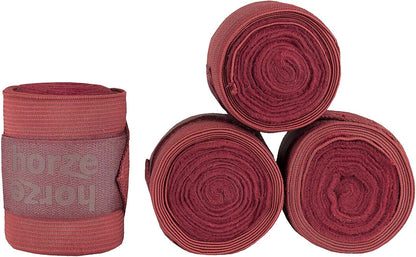 HORZE Nest 10' Combination Polo Wraps (Set of Four) | Fleece and Elastic Horse Bandages