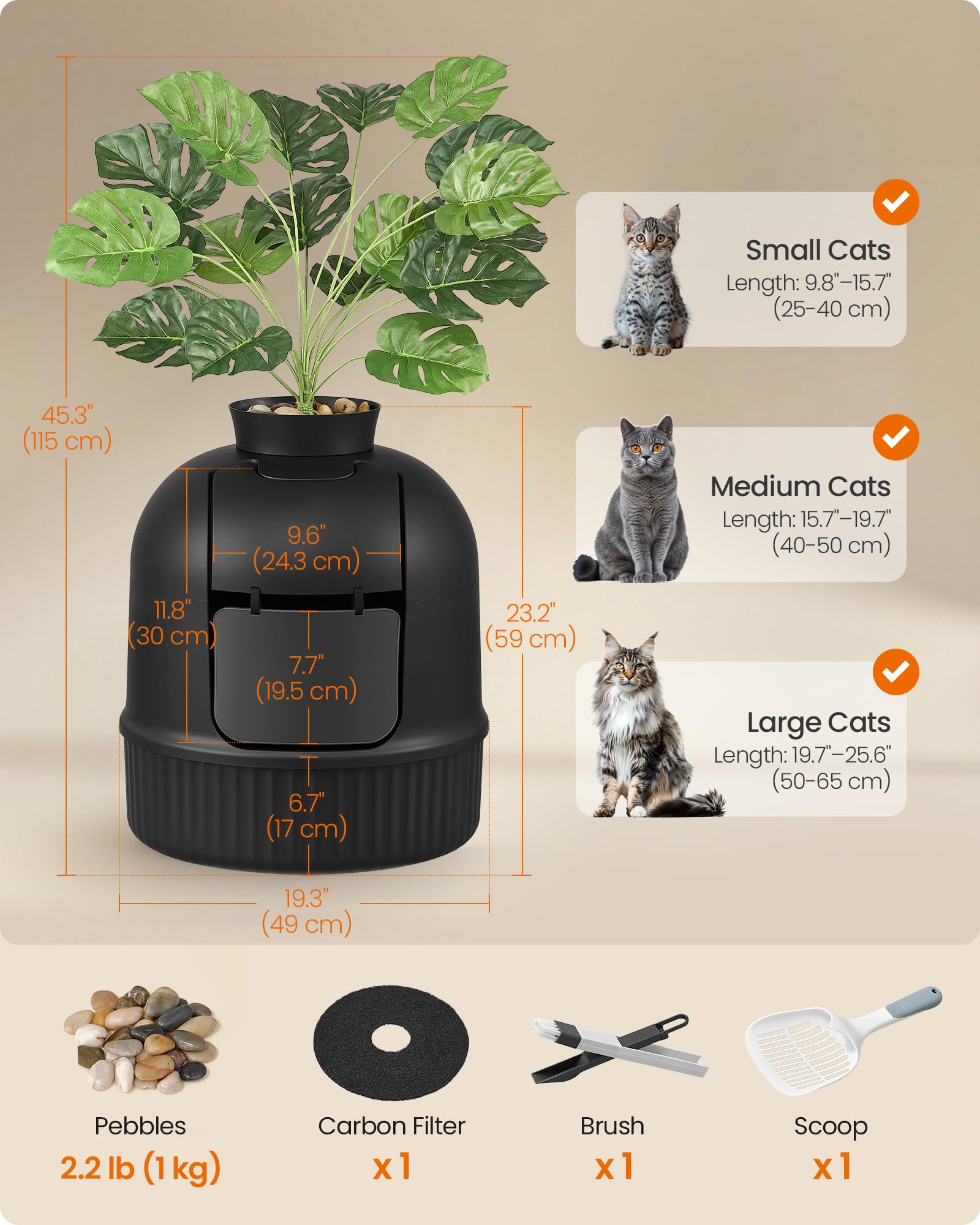 Feandrea Plant Cat Litter Box Enclosure with. Chosen for real quality, fits naturally into modern