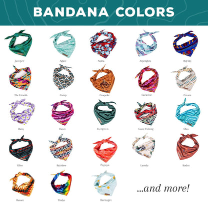 Wilderdog Dog Bandana with Lightweight Quick Drying Poly-Blend Mesh Material in Laramie