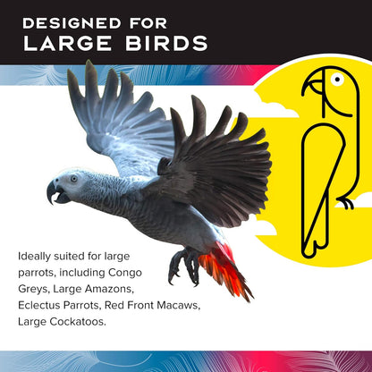 Featherland Paradise Cotton Snuggle Ring Bird Toy, Bird Perch, Large Bird Toys, for Parrots, Cockatoos, Macaws, Large Birds