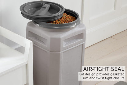 Mighty Tuff Airtight Dog Food Storage Container – 13 Gal, up to 54 lb Capacity – Cat and Dog Food Container with Twist Lid & Handles – BPA-Free, Made in USA