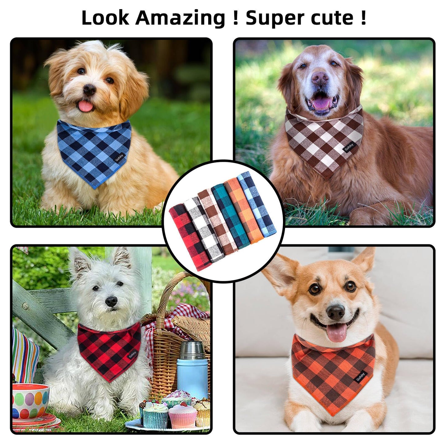 Gofshy Boy Dog Bandana Large Cotton. Chosen for real quality, fits naturally into modern pet homes.