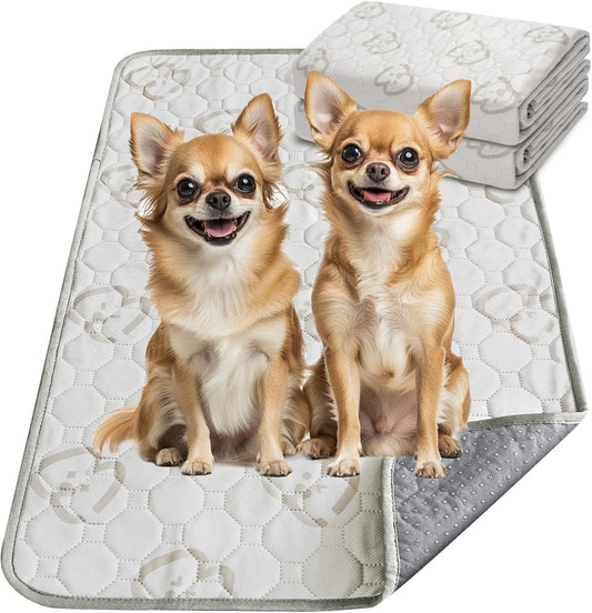 FXW Washable Pee Pads for Dogs, Puppy Pads with Super Absorbent, Specifically Designed for 24inch Cages, 23" × 17" Rectangle, Khaki, 1 Pack