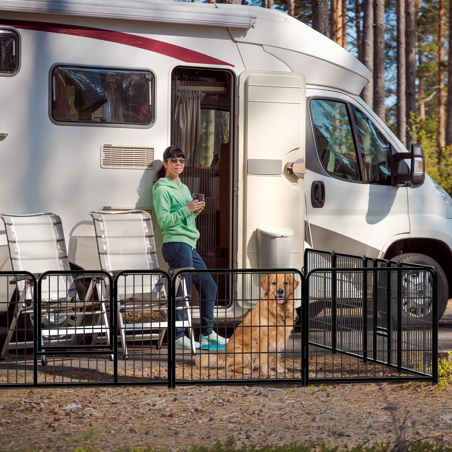 DUMOS Dog Playpen 32 Inch 8 Panels Indoor Outdoor. Chosen for real quality, fits naturally into
