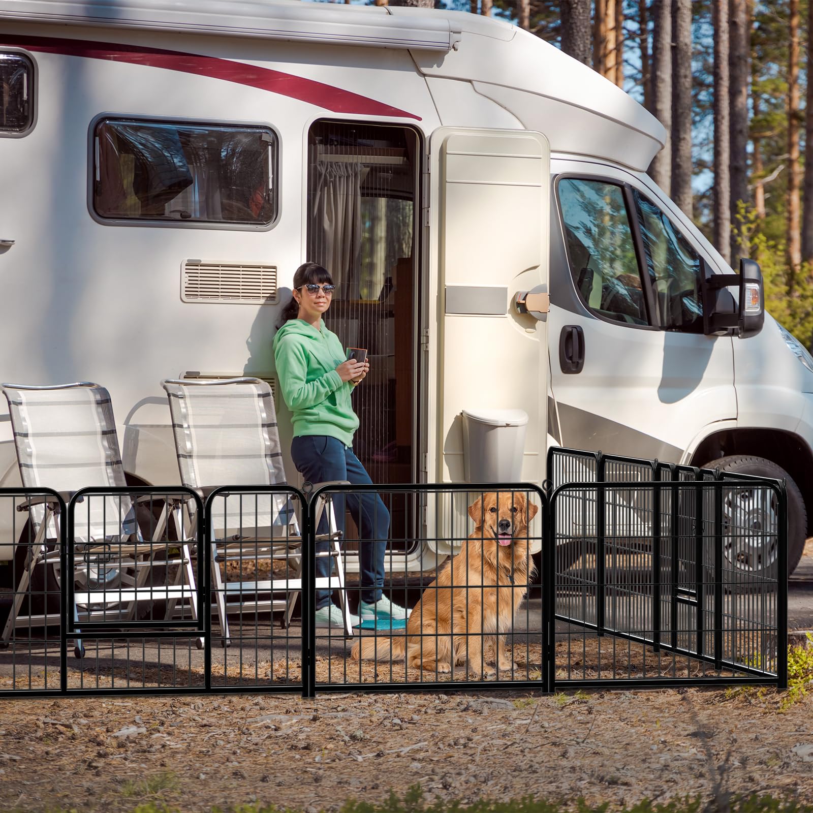 DUMOS Dog Playpen 32 Inch 8 Panels Indoor Outdoor. Chosen for real quality, fits naturally into