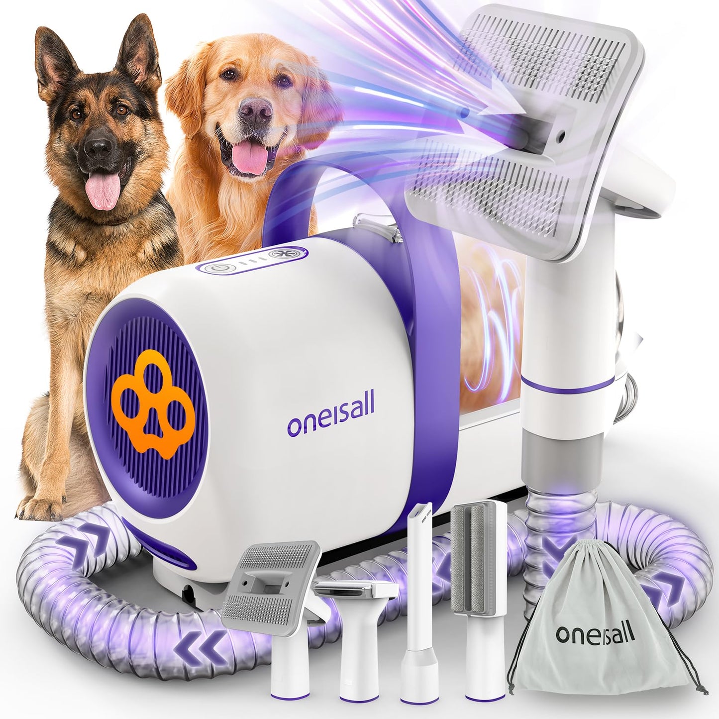 oneisall Dog Hair Vacuum Shedding Grooming Brush Kits. Chosen for real quality, fits naturally into