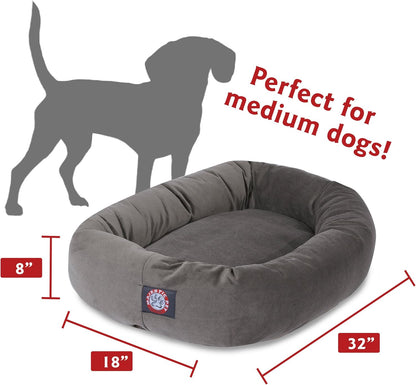 Majestic Pet Villa 24 Inch Shredded Memory Foam Dog Bed for Small Sized Dogs 24x19x7 Inch–Orthopedic Dog Bed - Durable Pet Bed - Washable Small Pet Bed with Head Support-Vintage